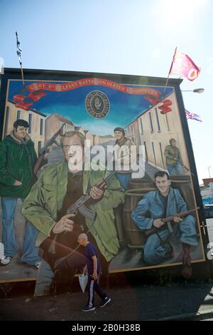 14.07.2019, Belfast, Irlande du Nord, Grande-Bretagne - Mural protestant, Shankill Road, partie protestante de l'ouest de Belfast. 00A190714D348CAROEX.JPG [MODE Banque D'Images