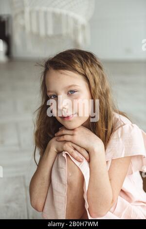 Portrait d'une fille pour Pâques Banque D'Images