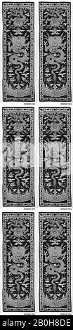 Chair Strip, Chine, dynastie Qing (1644–1911), date du début du XVIIIe siècle, Chine, soie, fil métallique, 72 3/4 x 23 in. (184,79 x 58,42 cm), textiles-Velours Banque D'Images