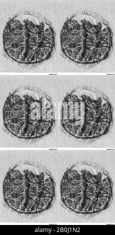 Fragment, 4ème siècle, Attribué à l'Egypte, laine, lin; tissage Uni, tissage tapisserie, textiles Banque D'Images
