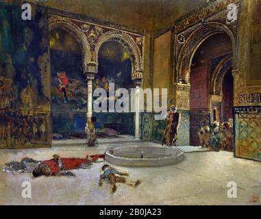 L'abattage des Abencerrajes (1870) par le peintre espagnol Marià Fortuny ou Mariano Fortuny 1838-1878 Banque D'Images