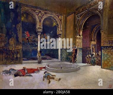 L'abattage des Abencerrajes (1870) par le peintre espagnol Marià Fortuny ou Mariano Fortuny 1838-1878 Banque D'Images