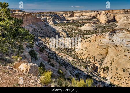 Eagle Canyon, du point de vue sur l'Interstate 70 Freeway, la région de San Rafael Swell, le plateau du Colorado, Utah, États-Unis Banque D'Images