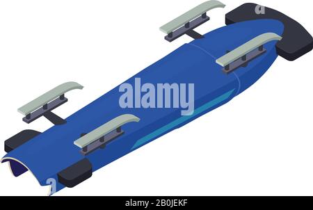 Icône sport bobsleigh. Isométrique de sport bobsleigh icône de vecteur pour la conception de Web isolée sur fond blanc Illustration de Vecteur