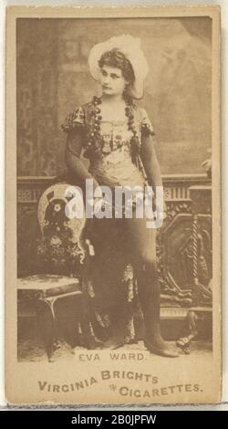 Publié par Allen & Ginter, Eva Ward, de la série Acteurs et actrices (N 45, Type 1) pour Virginia Brights Cigarettes, CA. 1888, photo d'Albumen, feuille : 2 3/4 x 1 3/8 po. (7 x 3,5 cm Banque D'Images