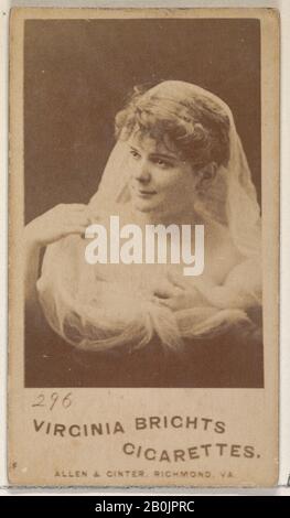 Émis par Allen & Ginter, carte 296, de la série Acteurs et Acteresses (N 45, Type 5) pour Les Cigarettes Virginia Brights, CA. 1888, photo d'Albumen, feuille : 2 3/4 x 1 3/8 po. (7 x 3,5 cm Banque D'Images