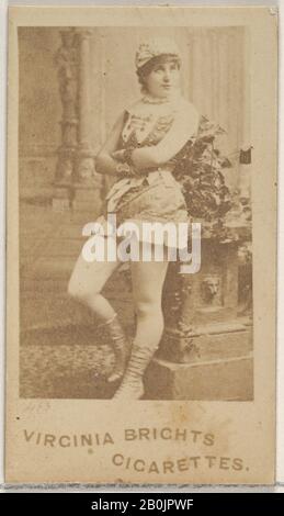 Émis par Allen & Ginter, carte 483, des Acteurs et Acteresses série (N 45, Type 5) pour Virginia Brights Cigarettes, CA. 1888, photo d'Albumen, feuille : 2 3/4 x 1 3/8 po. (7 x 3,5 cm Banque D'Images
