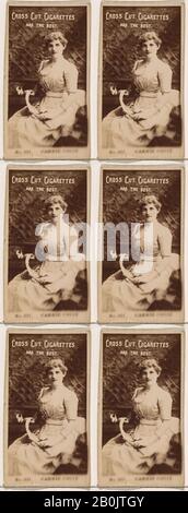 Publié par W. Duke, Sons & Co., numéro de carte 221, Carrie Coote, de la série Acteurs et actrices (N145-2) publié par Duke Sons & Co. Pour promouvoir les Cigarettes Cross Cut, 1880, photo d'Albumen, feuille: 2 5/8 × 1 7/16 in. (6,6 × 3,7 cm Banque D'Images