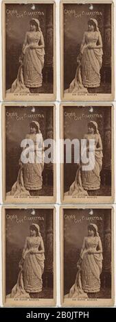 Publié par W. Duke, Sons & Co., Numéro de carte 116, Fanny Keeves, des Acteurs et des actrices (N 145-2) émis par Duke Sons & Co. Pour promouvoir les Cigarettes Cross Cut, 1880, photo d'Albumen, feuille: 2 5/8 × 1 7/16 in. (6,6 × 3,7 cm Banque D'Images