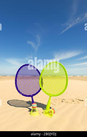 Jeu de tennis de plage pour les loisirs Banque D'Images