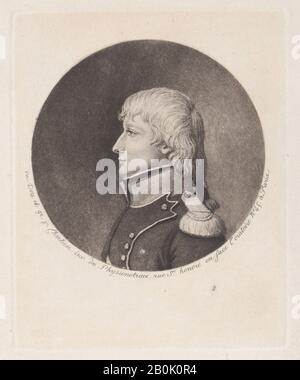 Gilles Louis Chrétien, Portrait De Napoléon Bonaparte, À Gauche, Gilles Louis Chrétien (Français, Versailles 1754–1811 Paris), Napoléon Bonaparte (Français, Ajaccio 1769–1821 Sainte-Hélène), 1781–1811, Aquatint, Plaque: 3 9/16 × 2 13/16 In. (9 × 7,2 cm), feuille : 4 13/16 × 3 11/16 po. (12,3 × 9,4 cm Banque D'Images