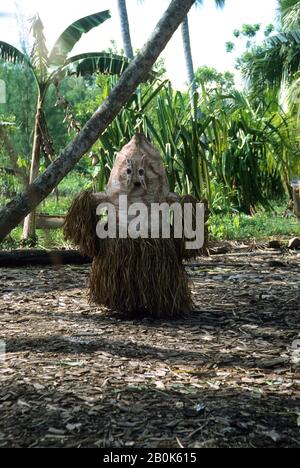 NOUVELLE GUINÉE OCCIDENTALE (IRIAN JAYA), RÉGION DE L'ASMAT, MASQUE DE L'ESPRIT Banque D'Images