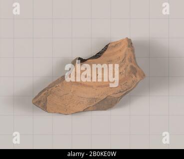 Fragment de terre cuite d'une oinochoe (pichet), étruscan, archaïque/classique, date du 7ème siècle avant J.-C. ou plus tard, étruscan, Terre Cuite; glacer noir, Vases Banque D'Images