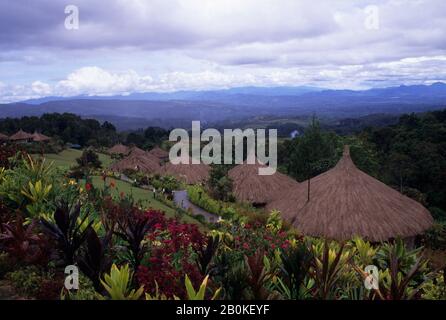 NEW GUINÉE HIGHLANDS, PRÈS DE TARI, AMBUA LODGE Banque D'Images