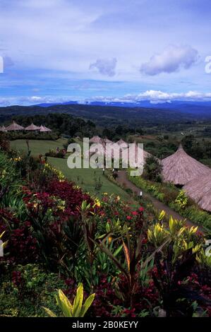 NEW GUINÉE HIGHLANDS, PRÈS DE TARI, AMBUA LODGE Banque D'Images