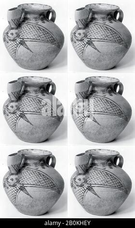 Pot crié, âge de fer II-III, date CA. 900-700 av. J.-C., Iran, peut-être de Tepe Sialk, céramique, peinture, 8,25 po. (20,96 cm), Récipients céramiques Banque D'Images