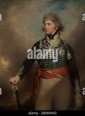 Sir William Beechey, George IV (1762–1830), Lorsque le prince de Galles, Sir William Beechey (britannique, Burford, Oxfordshire 1753–1839 Hampstead) et Workshop, huile sur toile, 56 1/4 x 44 1/2 in. (142,9 x 113 cm), Peintures Banque D'Images