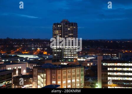 Le bâtiment David Murray John, la pièce maîtresse de la ligne d'horizon de Swindon. Banque D'Images