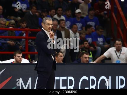 Pala Barbuto, Naples, Campanie, Italie. 20 février 2020. Eurobasket Basketball, Italie Contre Russie; Sergey Bazarevitch Entraîneur Russie Crédit: Action Plus Sports/Alay Live News Banque D'Images