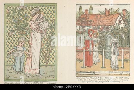 Kate Greenaway, Valentine, Kate Greenaway (British, Londres 1846–1901 Londres), 1882, papier beige, chromolithographie, largeur : 6 7/16 po. (16,3 cm), longueur : (10,3 cm Banque D'Images