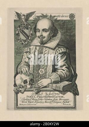 Charles William Sherborn, William Shakespeare, Charles William Sherborn (British, London 1831–1912 London), William Shakespeare (British, Stratford-upon-Avon 1564–1616 Stratford-upon-Avon), 1876, Gravure; septième état de neuf, plaque: 6 1/4 × 4 9/16 in. (15,8 × 11,6 cm), feuille : 8 7/16 × 5 7/8 po. (21,5 × 15 cm), tirages Banque D'Images