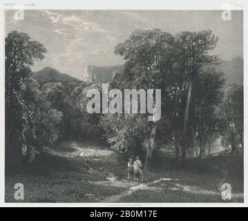 Alexandre Calame, Paysage, Alexandre Calame (Suisse, Vevey 1810–1864 Menton), Xixe Siècle, Photographe, Feuille : 14 7/16 × 10 7/8 Po. (36,7 × 27,6 cm), plaque : 7 13/16 × 6 7/16 po. (19,8 × 16,3 cm), tirages Banque D'Images