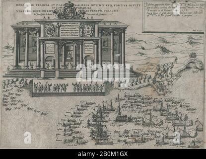 Domenico Zenoi, entrée d'Henri III, roi de France et de Pologne, à Venise, Domenico Zenoi (Italien, Venise active et Padoue, 1559–74), 1574, gravure, feuille: 7 3/4 × 10 11/16 in. (19,7 × 27,1 cm Banque D'Images