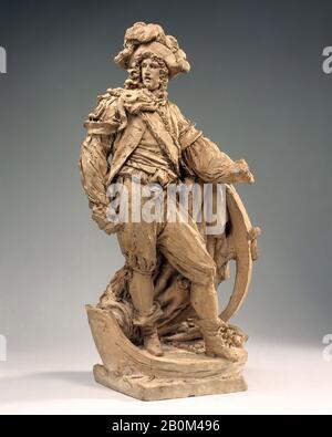 Joseph-Charles Marin, Amiral De Tourville (1642–1701), Français, Joseph-Charles Marin (Français, Paris 1759–1834 Paris), 1816, Français, Terre Cuite, 16 1/4 × 8 × 6 1/2 Po. (41,3 × 20,3 × 16,5 cm), Sculpture Banque D'Images