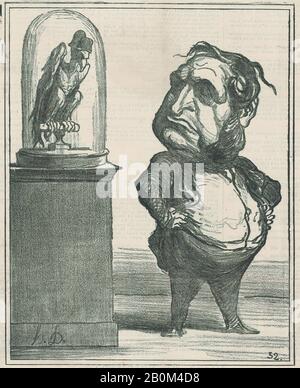 Honoré Daumier, la tristesse de Rouher: Même si j'ai fait de mon mieux pour le farcir, il est impossible de croire qu'il est toujours vivant, de 'News of the day', publié dans le Charivari, 12 avril 1871, 'News of the day' (Actualités), Honoré Daumier (Marseille, 1808–1879 Valmondois), Eugène Rouher (Français, Riom 1814–1884 Paris), 12 juillet 1871, Lithographe sur papier journal; deuxième état de deux (Delteil), image : 9 11/16 × 7 11/16 in. (24,6 × 19,5 cm), feuille : 11 9/16 × 8 15/16 po. (29,4 × 22,7 cm), tirages Banque D'Images