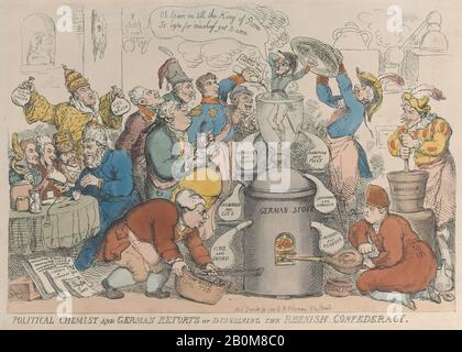 Thomas Rowlandson, Chimiste Politique Et Ports Allemands Ou Dissolution De La Confédération Rhénane, Thomas Rowlandson (British, Londres 1757–1827 Londres), Napoléon Bonaparte (Français, Ajaccio 1769–1821 Sainte-Hélène), Tsar Alexander I (Russe, 1777–1825), Frederick William Iii, Roi De Prusse, Frederick Augustus I, Francis Pius (Saxe), 1727, François Ii (Saxe) Empereur Romain Saint (Autrichien, Florence 1768–1835 Vienne), Karl Xiv Johan, Roi De Suède Et De Norvège (Suédois, Français, Pau 1763–1844 Stockholm), Frederick I, Roi De Württemberg (Allemand, Trzebiatów 1754–1816 Stuttgart), 12 Décembre 1813 Banque D'Images