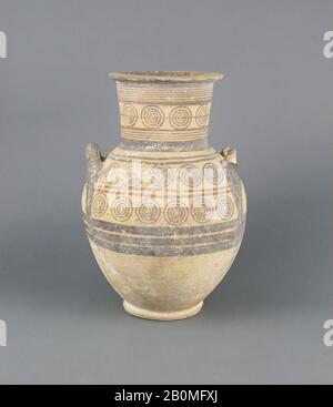 Amphora, Chypriote, Âge Du Fer, Culture : Chypriote, Terre Cuite, H. 10 5/8 In. (27 cm), Vases Banque D'Images