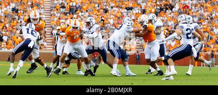 Knoxville, TN - 2019 SEPTEMBRE 7: Tennessee Volunteers et Brigham Young Cougars lors d'un match de football américain d'université le 7 septembre 2019, à Ney Banque D'Images