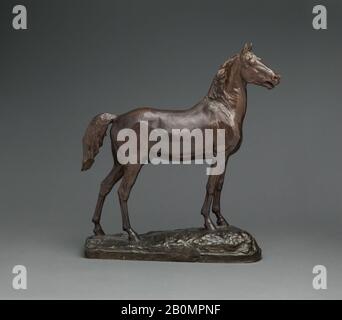 John Quincy Adams Ward, étude du cheval pour la Statue Du Major général George Henry Thomas, américain, John Quincy Adams Ward (américain, Urbana, Ohio 1830–1910 New York), 1879, coulé après 1910, américain, Bronze, 20 x 18 x 5 in. (50,8 x 45,7 x 12,7 cm), Sculpture Banque D'Images