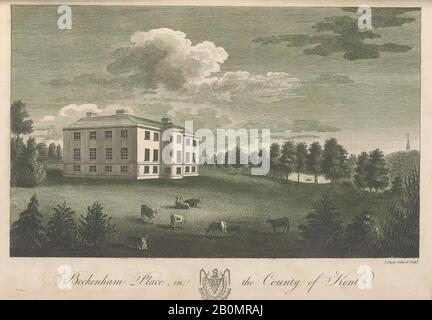 Dessiné et gravé par John Bayly, Beckenham Place dans le comté de Kent, de Edward Hasted's, The History and Topographical Survey of the County of Kent, vol. 1-3, Dessiné et gravé par John Bayly (britannique, actif 1755–1782), 1778, gravure et gravure, Livre : 17 5/16 × 11 × 13/16 po. (44 × 28 × 2 cm), feuille : 16 15/16 × 10 5/8 po. (43 × 27 cm), plaque : 10 1/16 × 14 po. (25,5 × 35,5 cm), Livres Banque D'Images