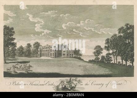 Dessiné et gravé par Richard Bernard Godfrey, Belvidere House, près d'Erith, dans le comté de Kent, d'Edward Hasted's, The History and Topographical Survey of the County of Kent, vol 1-3, Dessiné et gravé par Richard Bernard Godfrey (British, probablement London Ca. 1728–1795 après), 1777–90, gravure et gravure, Livre : 17 5/16 × 11 × 13/16 po. (44 × 28 × 2 cm), feuille : 16 15/16 × 10 5/8 po. (43 × 27 cm), plaque : 10 1/16 × 14 po. (25,5 × 35,5 cm), Livres Banque D'Images