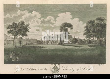 Dessiné et gravé par Richard Bernard Godfrey, Preston Hall à Aylesford, dans le comté de Kent, d'Edward Hasted's, The History and Topographical Survey of the County of Kent, vol. 1-3, Dessiné et gravé par Richard Bernard Godfrey (Britannique, probablement Londres CA. 1728–1795 après), 1790, gravure et gravure, Livre : 17 5/16 × 11 × 13/16 po. (44 × 28 × 2 cm), feuille : 16 15/16 × 10 5/8 po. (43 × 27 cm), plaque : 10 1/16 × 14 po. (25,5 × 35,5 cm), Livres Banque D'Images