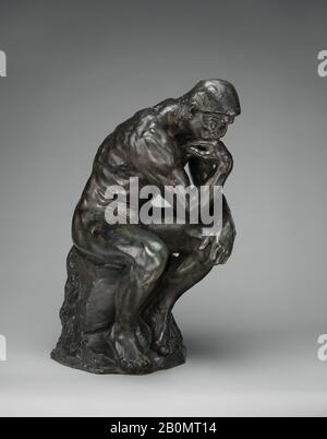 Auguste Rodin, Le Thinker, Français, Auguste Rodin (Français, Paris 1840–1917 Meudon), Modélisé Ca. 1880, fonte 1910, français, bronze, Total (wt. Confirmé) : 27 5/8 in., 185 lb. (70,2 cm, 83,9 kg), Sculpture-Bronze Banque D'Images