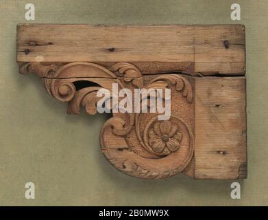 Support, britannique, XVIIIe siècle, britannique, Deal, Total : 10 × 5 1/8 po. (25,4 × 13 cm), travail du bois Banque D'Images