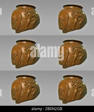 Fragment de vase, romain, romain, Terre Cuite, Total : 5 pouces. (12,7 cm), Vases Banque D'Images