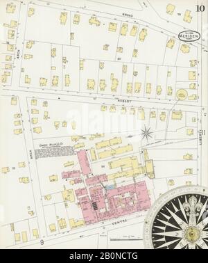 Image 11 De La Carte D'Assurance-Incendie Sanborn De Meriden, New Haven County, Connecticut. Oct 1896. 32 feuille(s), Amérique, plan de rue avec compas du dix-neuvième siècle Banque D'Images