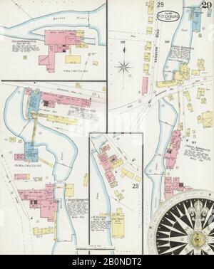 Image 29 De La Carte D'Assurance-Incendie Sanborn De Fitchburg, Comté De Worcester, Massachusetts. Février 1897. 32 feuille(s), Amérique, plan de rue avec compas du dix-neuvième siècle Banque D'Images