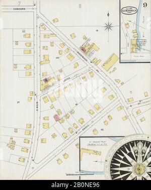 Image 9 De La Carte D'Assurance-Incendie Sanborn De South Norwalk, Comté De Fairfield, Connecticut. Juil 1895. 11 feuille(s), Amérique, plan de rue avec compas du XIXe siècle Banque D'Images