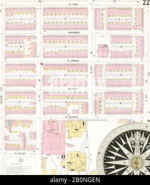 Image 29 De La Carte D'Assurance-Incendie Sanborn De Wilmington, New Castle County, Delaware. 1901. 80 feuille(s), Amérique, plan de rue avec compas du XIXe siècle Banque D'Images