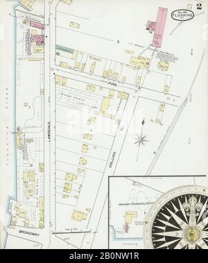 Image 2 De La Carte D'Assurance-Incendie Sanborn De Flushing, Comté De Queens, New York. Mai 1892. 15 feuille(s), Amérique, plan de rue avec compas du XIXe siècle Banque D'Images