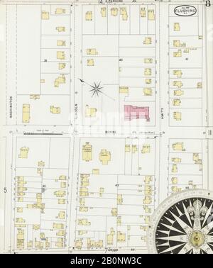 Image 8 De La Carte D'Assurance-Incendie Sanborn De Flushing, Comté De Queens, New York. Janvier 1897. 16 feuille(s), Amérique, plan de rue avec compas du XIXe siècle Banque D'Images