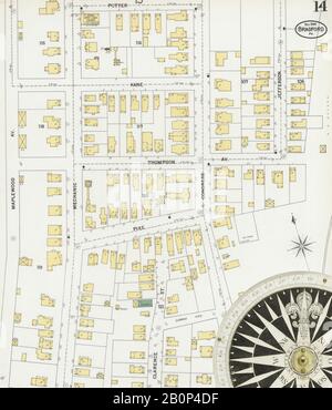 Image 14 de la carte d'assurance-incendie Sanborn de Bradford, comté de McKean, Pennsylvanie. Déc 1899. 25 feuille(s), Amérique, plan de rue avec compas du dix-neuvième siècle Banque D'Images