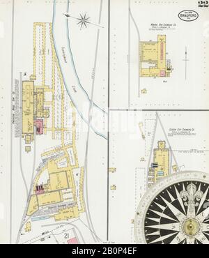 Image 22 de la carte d'assurance-incendie Sanborn de Bradford, comté de McKean, Pennsylvanie. Déc 1899. 25 feuille(s), Amérique, plan de rue avec compas du dix-neuvième siècle Banque D'Images