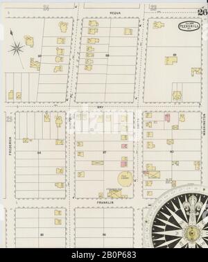 Image 26 De La Carte D'Assurance-Incendie Sanborn De Peekskill, Comté De Westchester, New York. Septembre 1895. 28 feuille(s). Inclut Verplanck, Amérique, plan de rue avec un compas du dix-neuvième siècle Banque D'Images