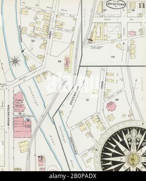 Image 11 De La Carte D'Assurance-Incendie Sanborn De Johnstown, Comté De Cambria, Pennsylvanie. Août 1891. 21 feuille(s), Amérique, plan de rue avec compas du dix-neuvième siècle Banque D'Images