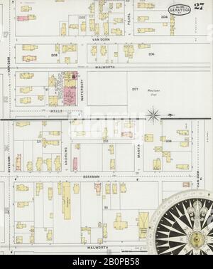 Image 27 De La Carte D'Assurance-Incendie Sanborn De Saratoga, Comté De Saratoga, New York. Mai 1895. 30 feuille(s), Amérique, plan de rue avec compas du XIXe siècle Banque D'Images